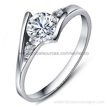 2014 Valentine's Day Gift Charming Swarovski Crystal Element Rings, Made of 316L Stainless Steel